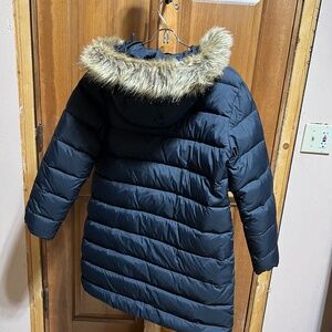 Lands End black quilted puffer jacket. Size small.